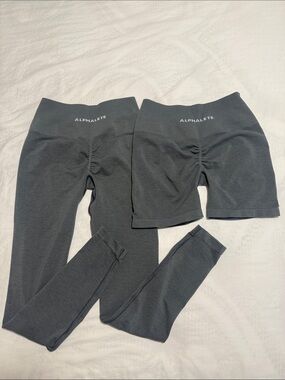 Alphalete Amplify Leggings and Shorts bundle - Small